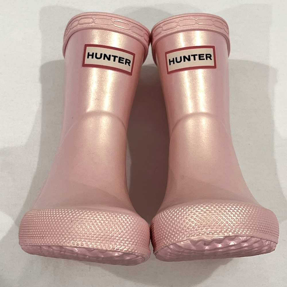 Hunter infant/baby rain boots; Nebula Pink; Size 4
